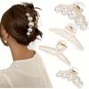 4 pezzi Grandi Pinze per Capelli per Donna, Fermagli per Capelli per Capelli Spessi Sottili, Accessori per Capelli alla Moda, Strumenti per Acconciature per Feste Matrimoni