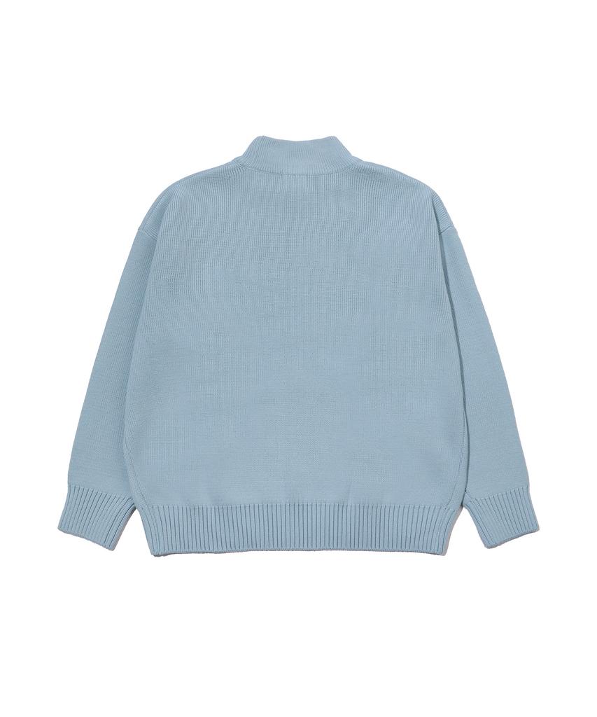 BEENTRILL Hashtag Mock Neck Oversized Knit (Sky Blue)