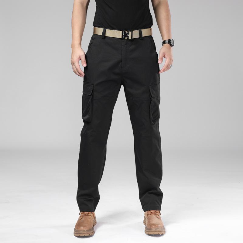 Trendy Casual Overalls Men's Sports Straight-leg Pants Comfortable Versatile Loose Trousers Wear-resistant Multi-pocket Pants Men