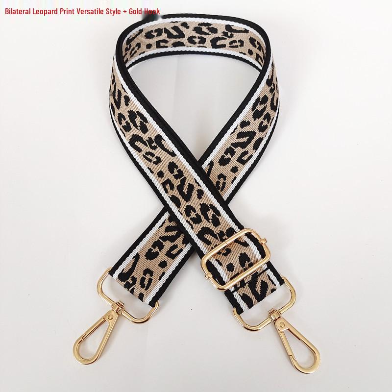 

Women s Leopard Print Wide Canvas Shoulder Strap for Crossbody Bags