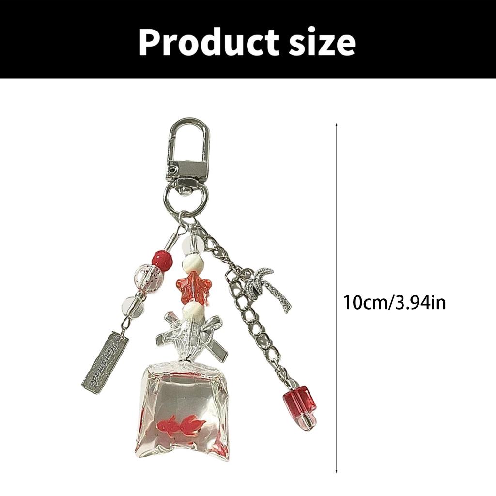 Fashionable Handmade Coconut Beaded Keychain Portable and Sturdy Resin Charm Accessory for Fashion Enthusiasts