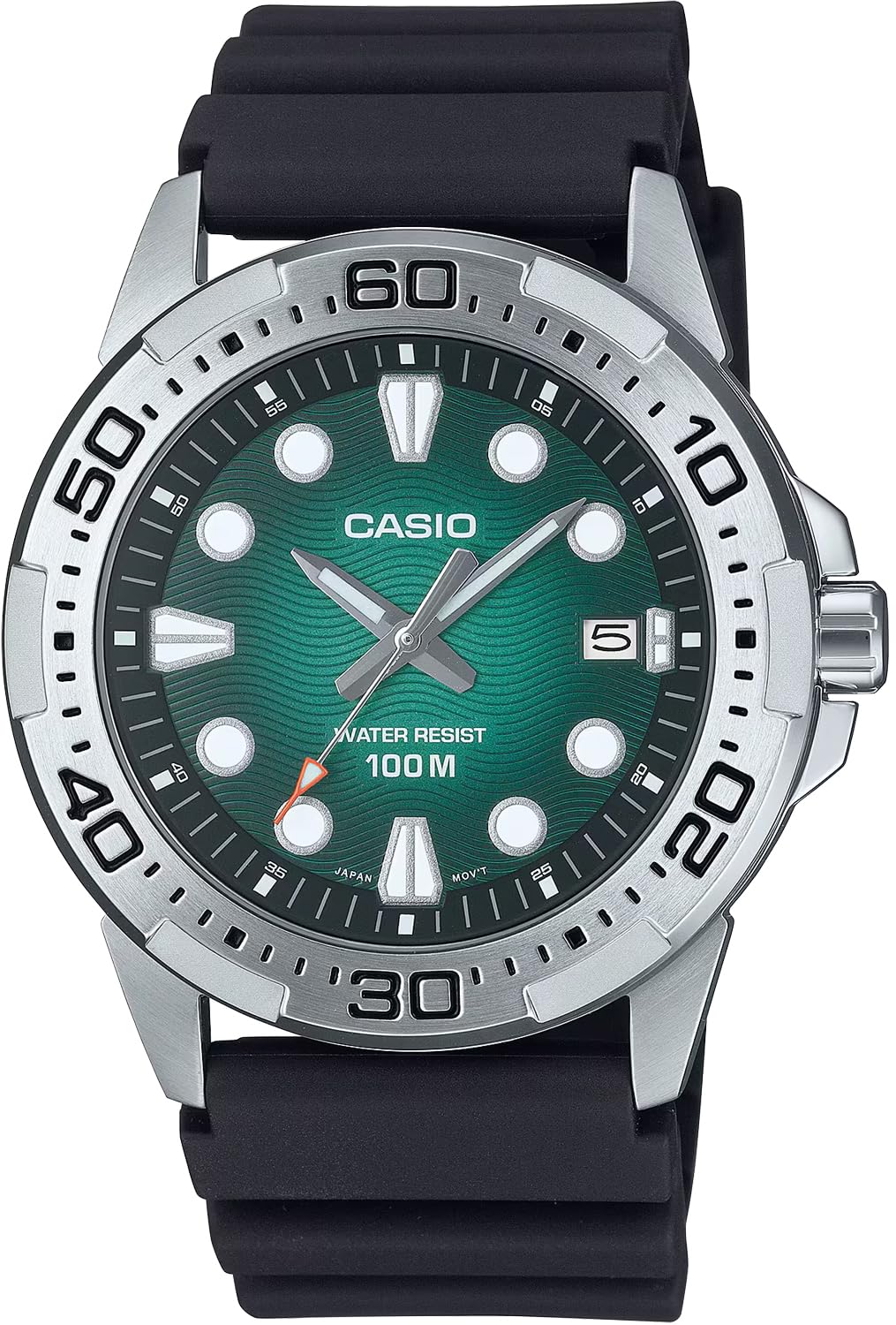 Casio Standard Analog Quartz Watch MTD-140-3AV Urethane Band Green