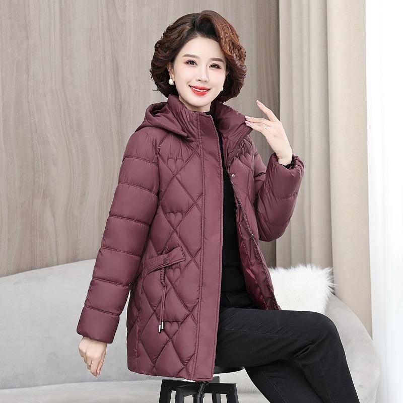 Mom's winter down cotton-padded clothes Middle-aged women's winter cotton-padded jackets New wide too autumn and winter jackets thickened