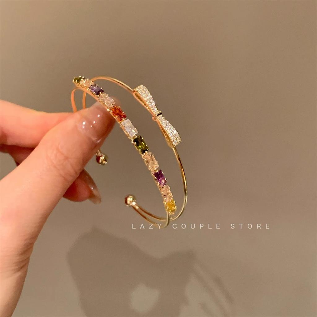 Popular Ultra-shiny Zircon Bracelet for Women, Versatile and High-end, New Chinese Style Vintage Butterfly Jewelry