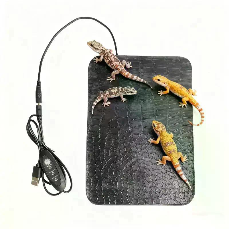 Reptile Heat Mat Waterproof Tortoise Lizard Temperature Adjustment Heat Mat AntiScratch Reptiles Heat Pad Reptile Pet Supplies