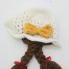 Winter Warm Girls Baby Cute Handmade Twist Ear Protection Wool Hat Children Children Clothing Headwear Cap 2-4Y
