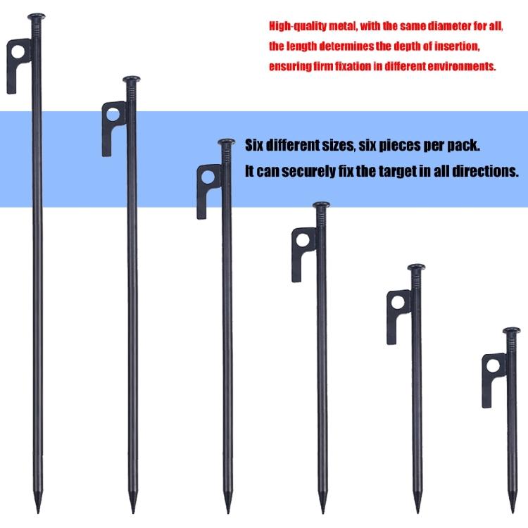 Steel Tent Stakes Heavy Type Rustproofed Ground Pegs for Camping Beach Backpacking Secure Windproofed