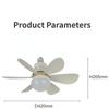 30W/40W E27 Household Intelligent Flower Shaped Fan Light Children's Bedroom Small Silent Fan Lamp With Remote Control