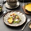 Ru Han Japanese Stone Pattern Retro Dinner Plate