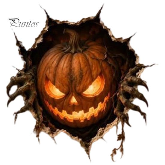 Seasonal Glass Door Stickers Halloween Break-in 3D Wall Decals, Spooky Breaking Through Walls Sticker, Illusion Indoor Outdoor Party Supplies