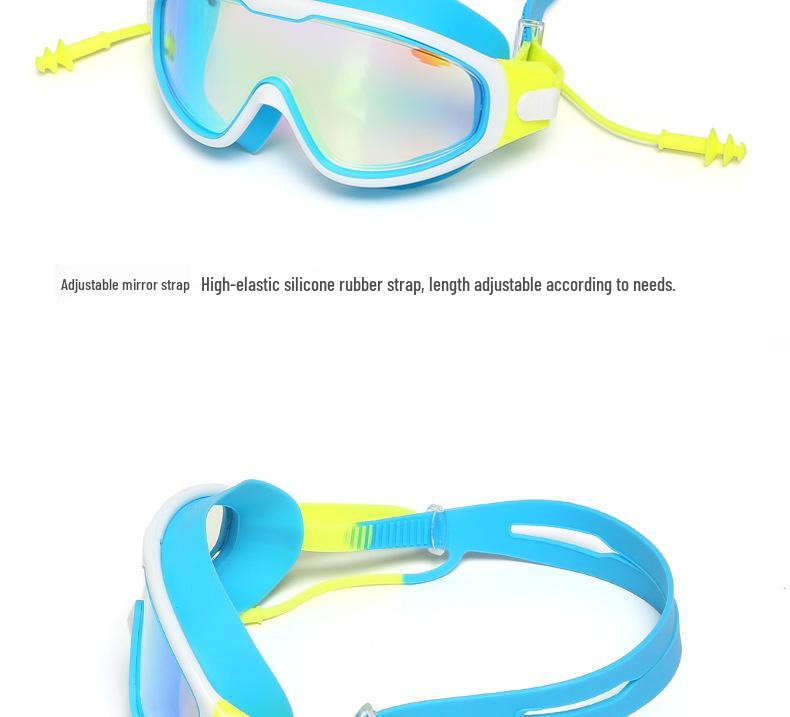 Kids' Anti-Fog HD Swimming Goggles - Large Frame for Boys, Girls, Students, Diving & Swimming Gear.