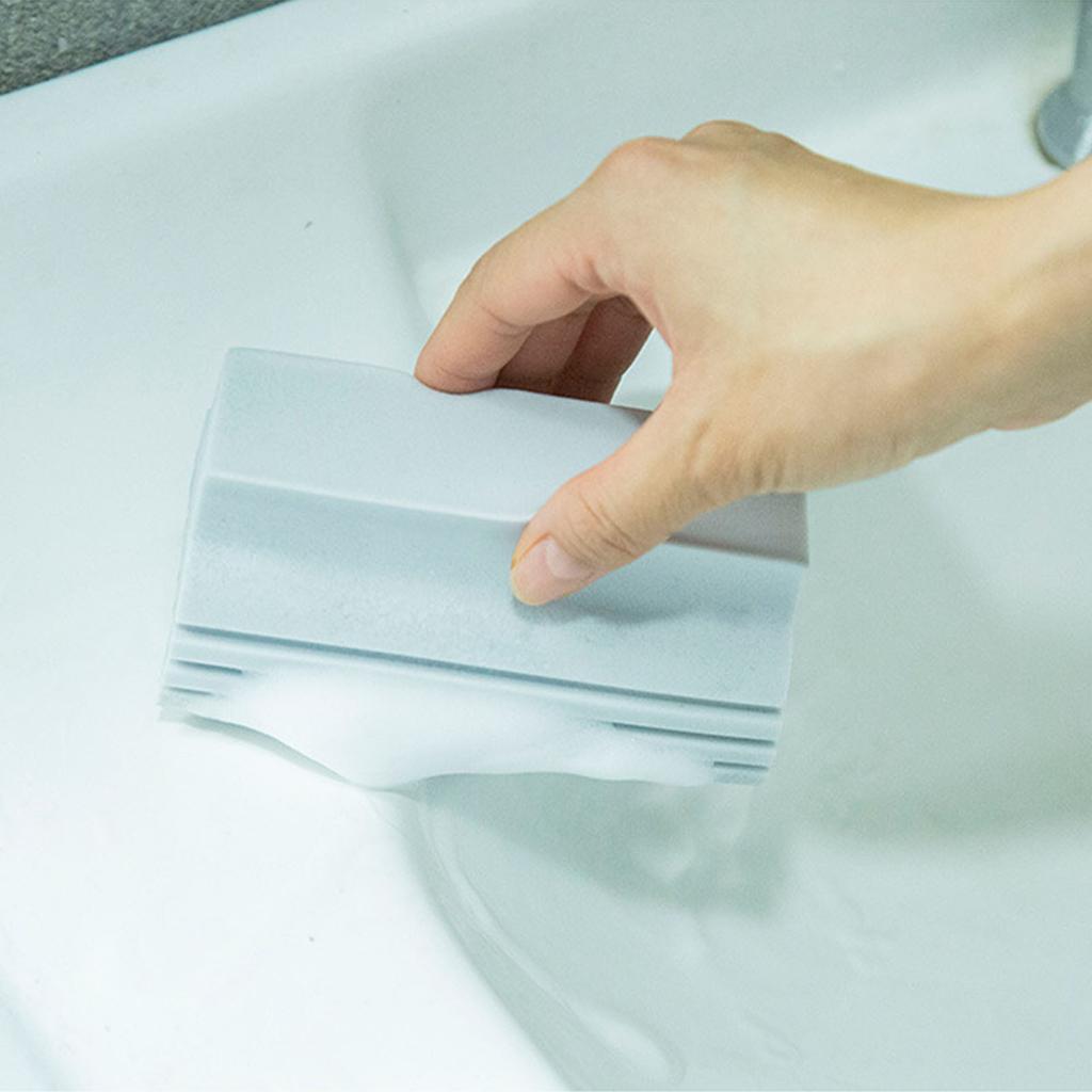 Scrub Sponge with Handle Grey Cleaning Sponge Soft Water Absorb Versatile Dishwash Sponge for Kitchen Car Home