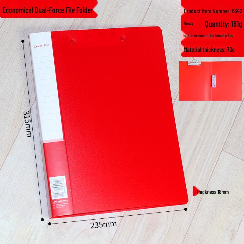 Custom Multi-Color A4 Double Clip Document Folder - Thick, Durable Office File Organizer