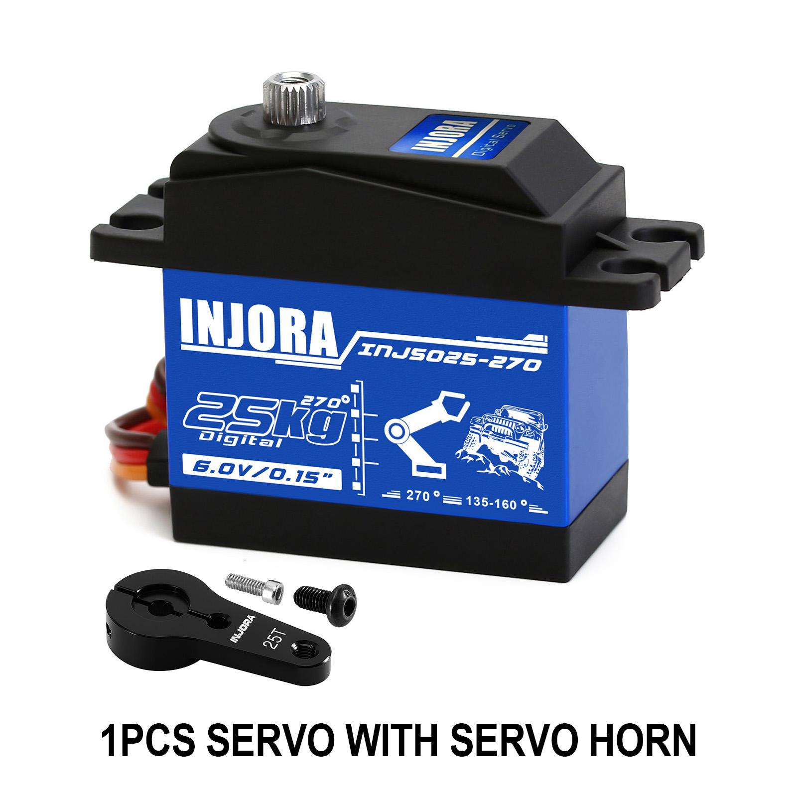 Injora Injs025 Injs035 Digitale Servo 25Kg 35Kg Grote Koppel Waterdichte Servo's Voor Rc Auto Crawler Scx10 Vrachtwagen Robot Upgrade Onderdelen
