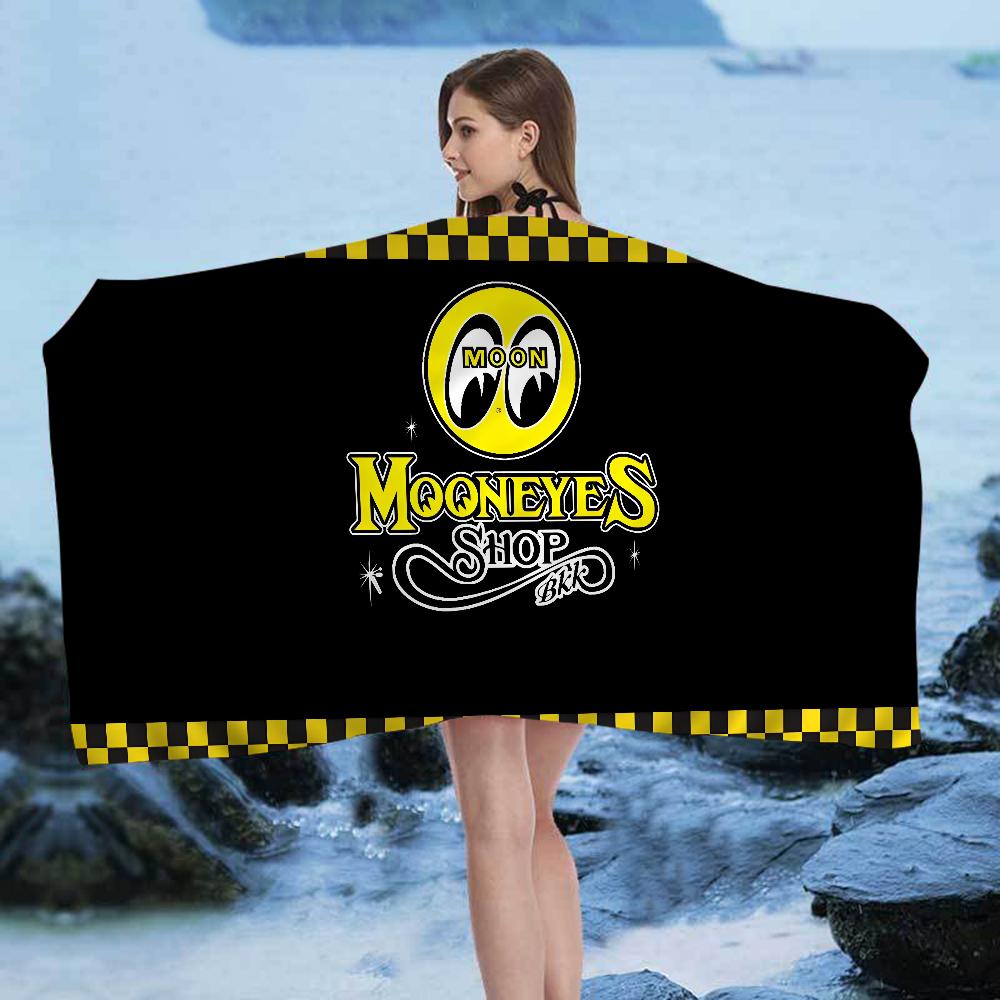 Mooneyes Bath Towel Microfiber Soft Water Absorbing Breathable For Girl Kids Decorative Cartoon Beach Towel