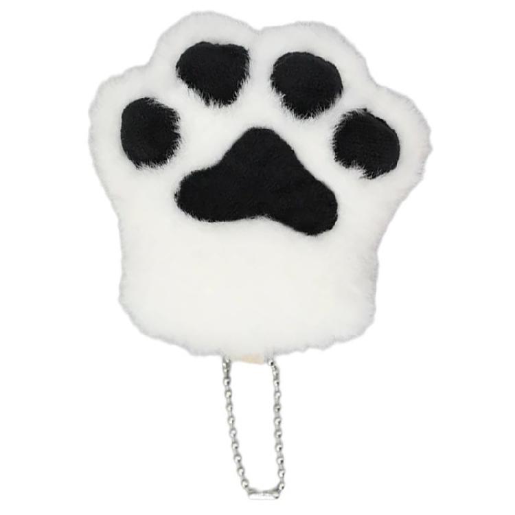 Handmade Plush Cats Paw Keychain Cats Paw Key Rings Backpack Car Charm Pendant