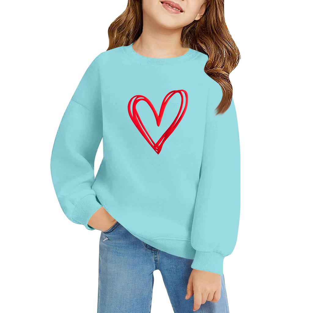 Kinder Langarm Lockerer Pullover Buchstabenaufdruck Rundhals Sweatshirt