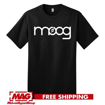 MOOG BLACK T-SHIRT Logo Shirt Tee Synthesizer Synth Edm Dj Music Production Unisex T-Shirt