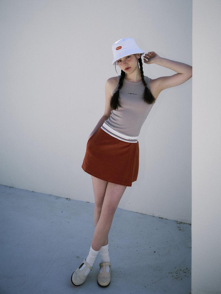 KANDINI Cinnamon Orange Terry Skirt