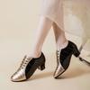 Sneakers Latin Dance Shoes For Women Embossed Two Tone Soft Sole Cha Rumba Latin dance Jazz Dance Shoes For women