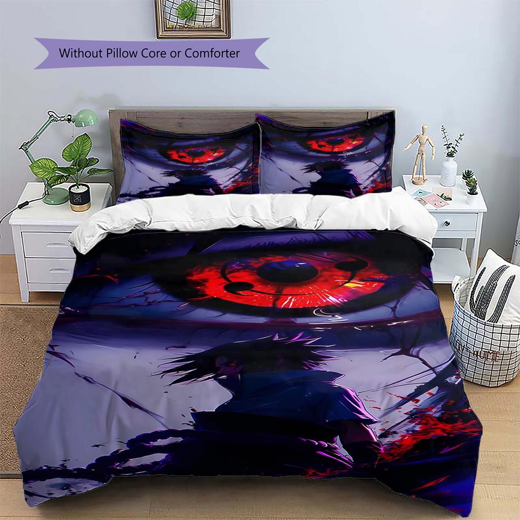 Cartoon Pattern Bedding Quilt Set Quilt Cover Pillowcase Home Decoration Birthday Gift (1 * Duvet Cover + 2 * Pillowcase, Without Core)