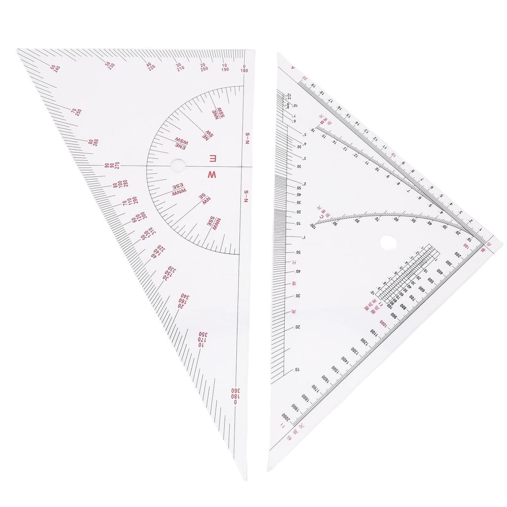 Chart Drawing Triangle Ruler 405mm Large Scale Multifunctional Acrylic Triangle Ruler Protractor Set for Distance