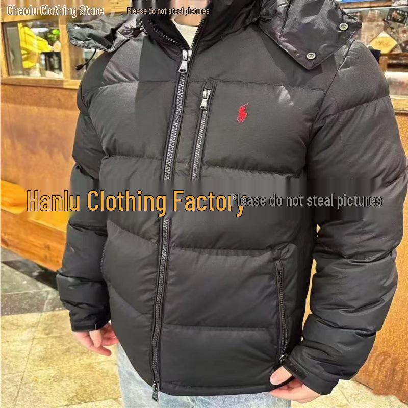 Ralph Little Red Horse Herren Winddichte Wasserdichte Gefütterte Jacke mit Pferde-Logo, Auf Lager.