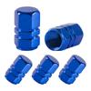 WALWAL Metal Tire Valve Cap, 5 Piece Hex Aluminum Stem