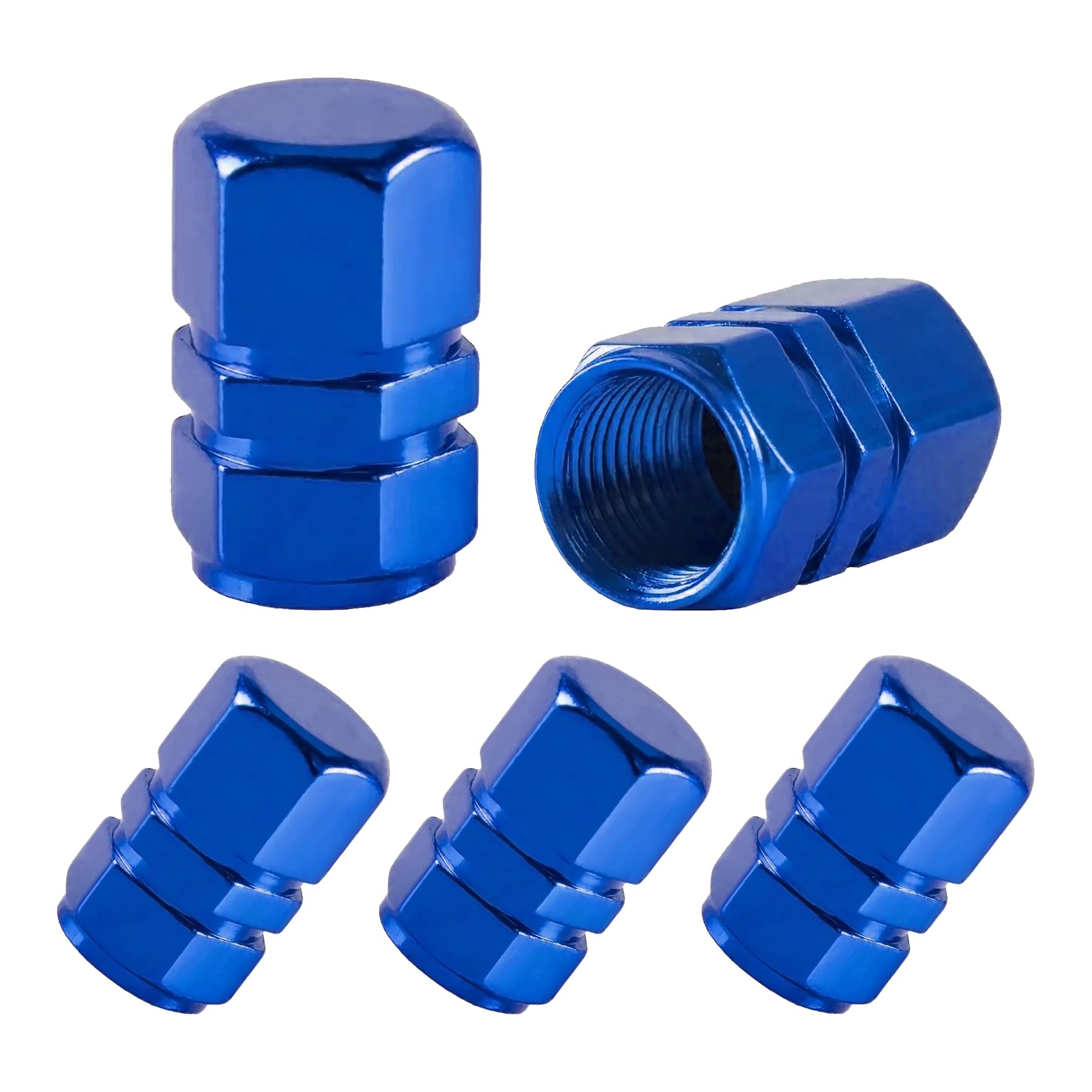 

WALWAL Metal Tire Valve Cap, 5 Piece Hex Aluminum Stem