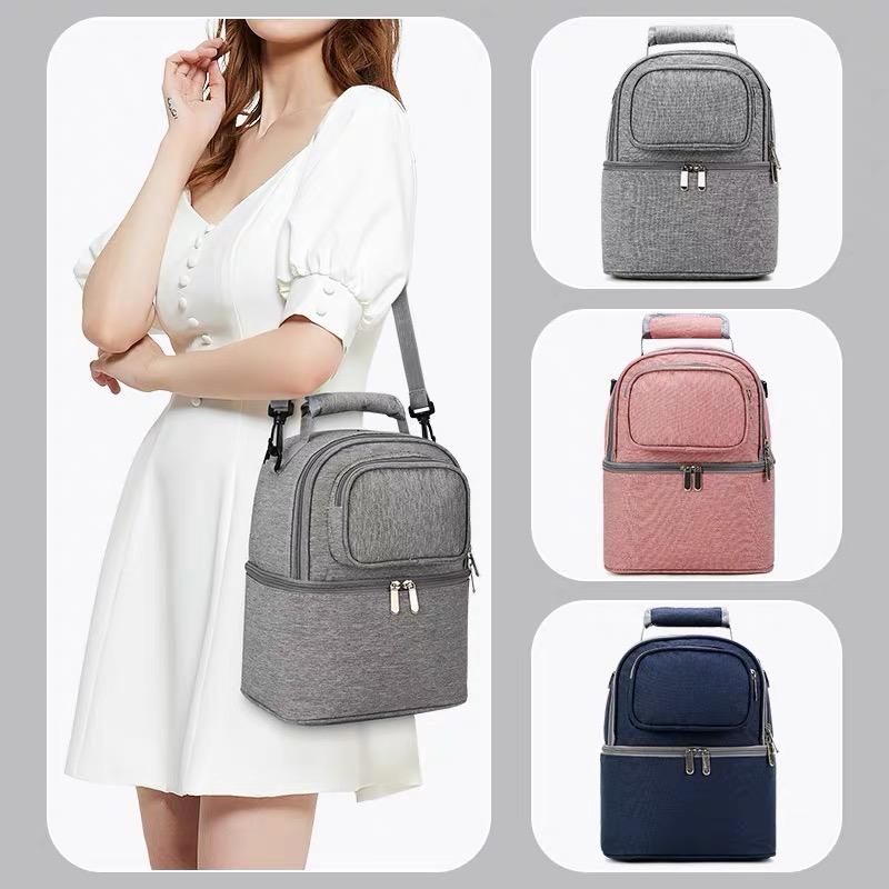 Large Capacity Portable Lunch Bag Hot Picnic School Food Lunch Bag Insulation Material, Fresh Cooler, Handbag With Lunch Bag