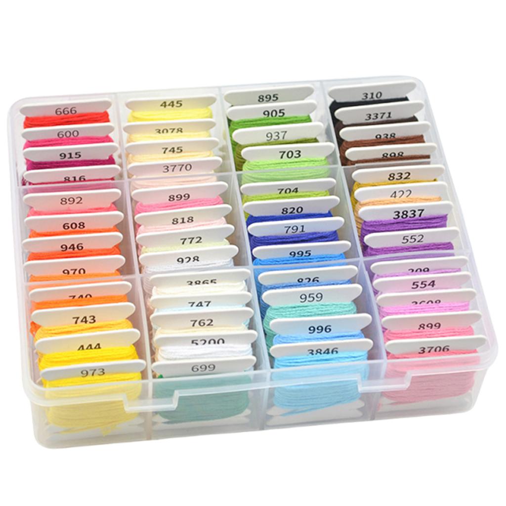 DIY Embroidery Thread with Organizer Box Cross Stitch Supplies Sewing Embroidery Thread Set for Halloween Christmas Mothers Day