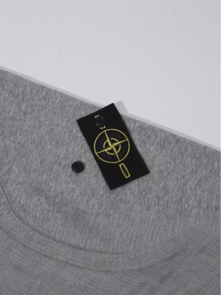 STONE 20SS Unisex Bluza z okrągłym dekoltem z naszywką kompasu: Funkcjonalny, Codzienny