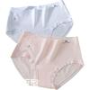 Sanleiya 100% Cotton Women's Extended Gusset Seamless Breathable Comfortable Triangle Underwear 3-Pack