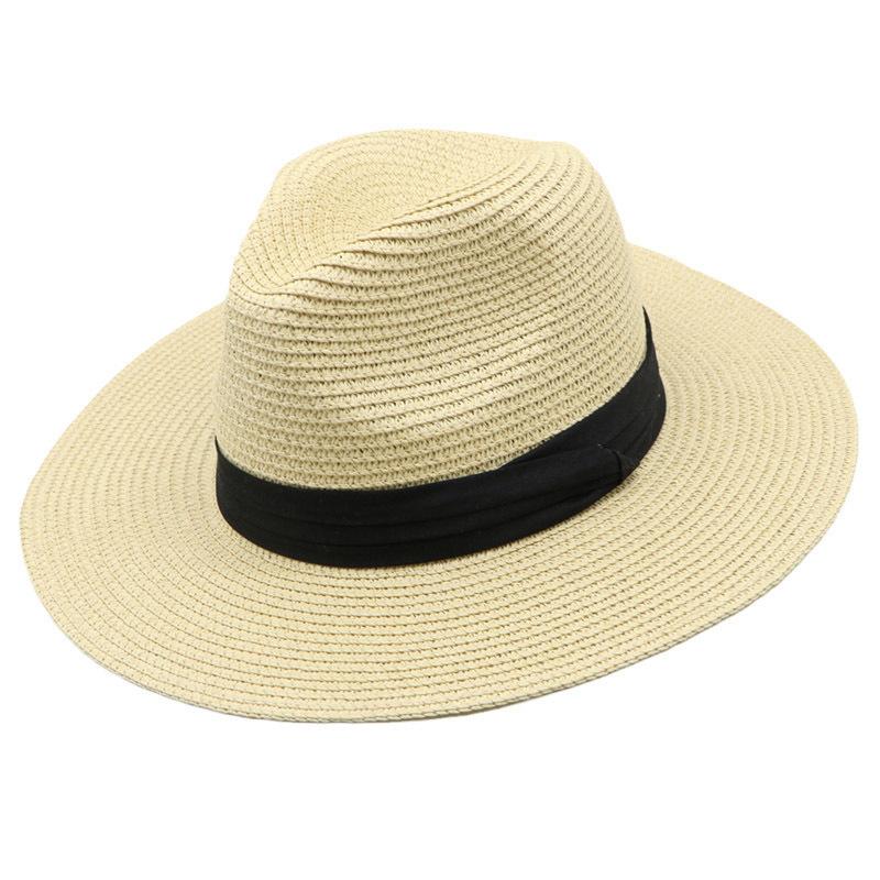 Chapeau de paille d'été Mode Déguisement Chapeau haut de forme Adulte Tissé à la main Pare-soleil Chapeau de protection solaire Spot
