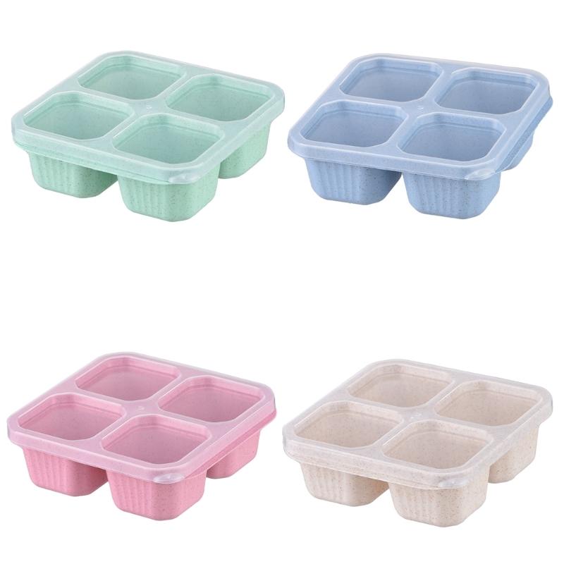 Multiple Compartment Bentos Snacks Box Reusable Meal Preparation Container for Kids and Adults Food Storage Organizer