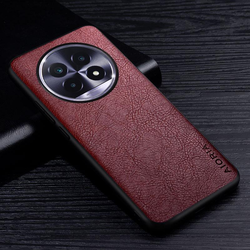 

Кожаный чехол для Realme 13 Pro Plus 5G Premium Business Style Retro Litchi Pattern Задняя крышка для Realme 13 Pro Чехол Realme13 Pro Plus кофейный