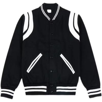 Men's Trendy Japanese-Style Baseball Jacket - Spring/Autumn, Color-Block Design, High-End Casual Sportswear