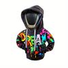 1PC Creative Graffiti Pattern Hoodie Car Shift Knob Cover, Polyester Fiber Gear Shift Dust Cover, Universal Fit for Car Decoration and Gift