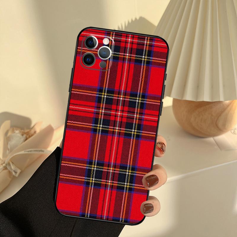 Clan Stewart Dress Tartan Plaid Pattern Phone Case For iPhone 16 15 14 13 11 12 Pro Max 13 12 mini XR 15 16 Plus 16e Cover Funda