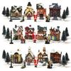 Travelwant 10 Stück/Set Weihnachtsdorf LED beleuchtetes Weihnachtsdorf mit Figuren Weihnachts-Babys Zweites Weihnachtsornament