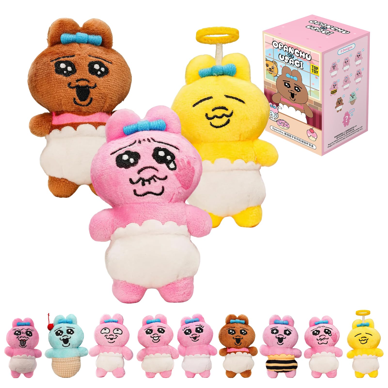 TOP TOY Плюшевая игрушка Opanchu Usagi Серия Gachapon Фигурка-сюрприз Пластиковая модель Премиум-игрушка Персонаж Opanchu Подарок на день рождения Коллекционная 8 см