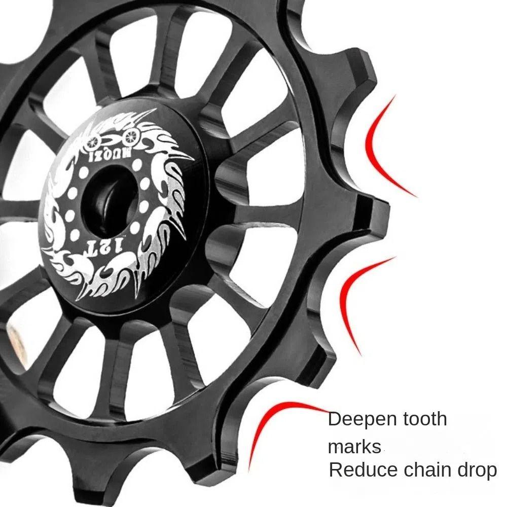 12T Bicycle Rear Derailleur Bearing Aluminum Alloy Positive Negative Tooth Bike Rear Derailleur Pully Ceramic Bearing