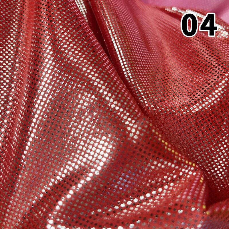 100x150cm Laser Dot Fabric Rainbow Colourful Shiny Fabric Flashing Organ Crushed Bright Mesh Stage Performance DIY Dress Sewing