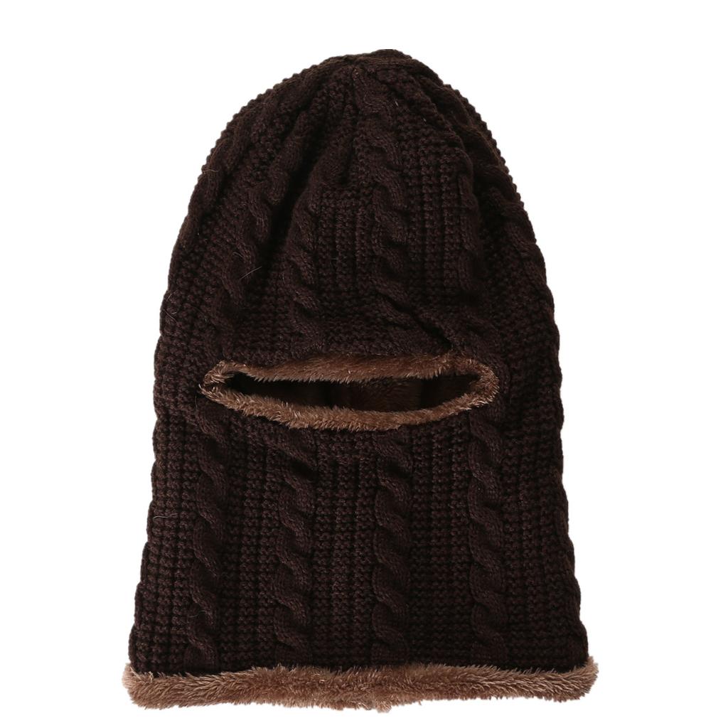 Neuer Winter Einteiliger Ohrenschutz Hut Schal Plus Samt Gestrickt Herren und Damen Reiten Überziehmütze