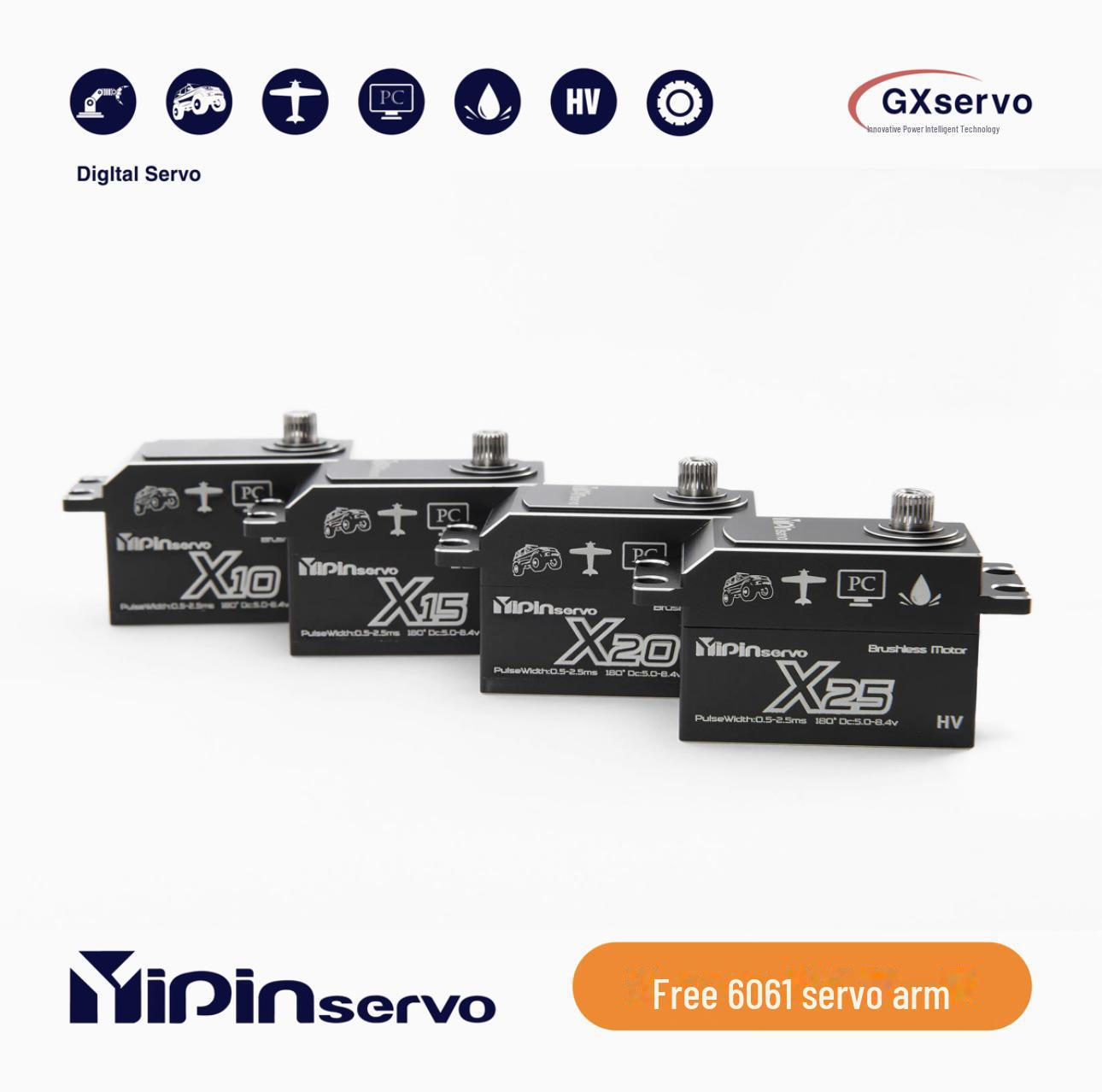 

GX Merit 40KG High Torque Metal Gear Digital Servo для 1:8/1:10 альпіністів і вантажівок-монстрів