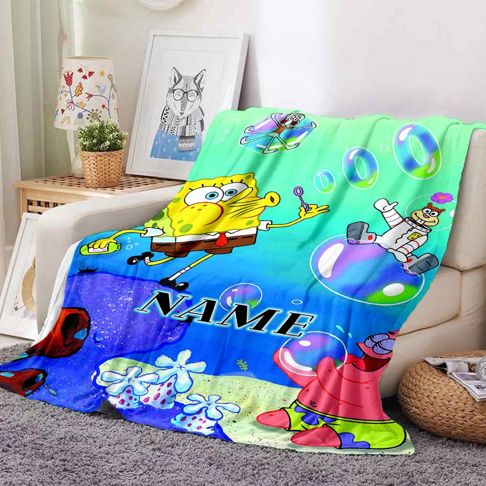 Custom 1pc Bubbles Friends Adventure Blanket, Soft And Comfortable Blanket, Casual Warm, Camping Travel Blanket, Birthday Gift Q913169
