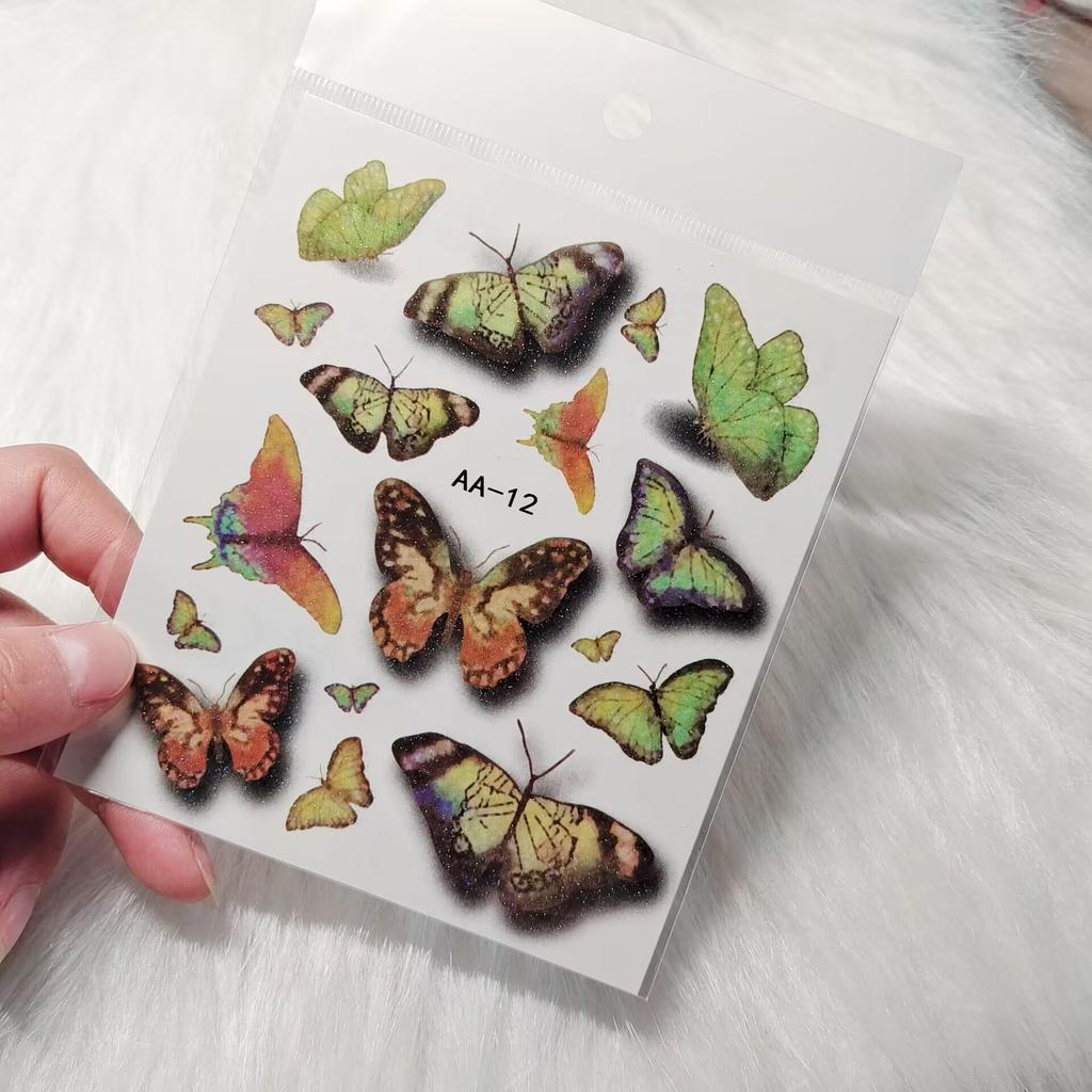 Non-toxic Washable Butterfly Face Stickers for Kids - Eye and Forehead Tattoos