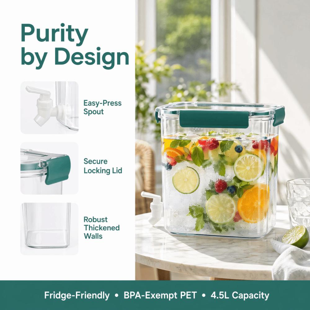 With Spigot Cold Water Kettle Plastic Water Container Portable Drink Dispenser  Kitchen