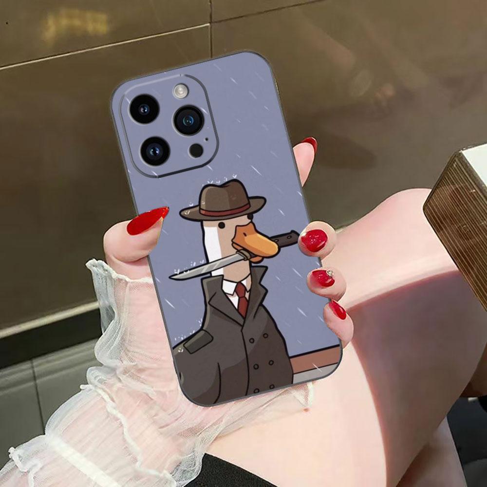 Cartoon Duck Goose Cover Phone Case For iphone Apple 17 AIR 16E 16 15 14 13 12 11 Pro XR Max 8 7 Plus TPU Case Funda Shell Capa
