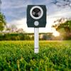 Répulsif antiparasitaire portable solaire à ultrasons pour l'extérieur, avec voyant LED pour oiseaux, souris et renards, capteur infrarouge et